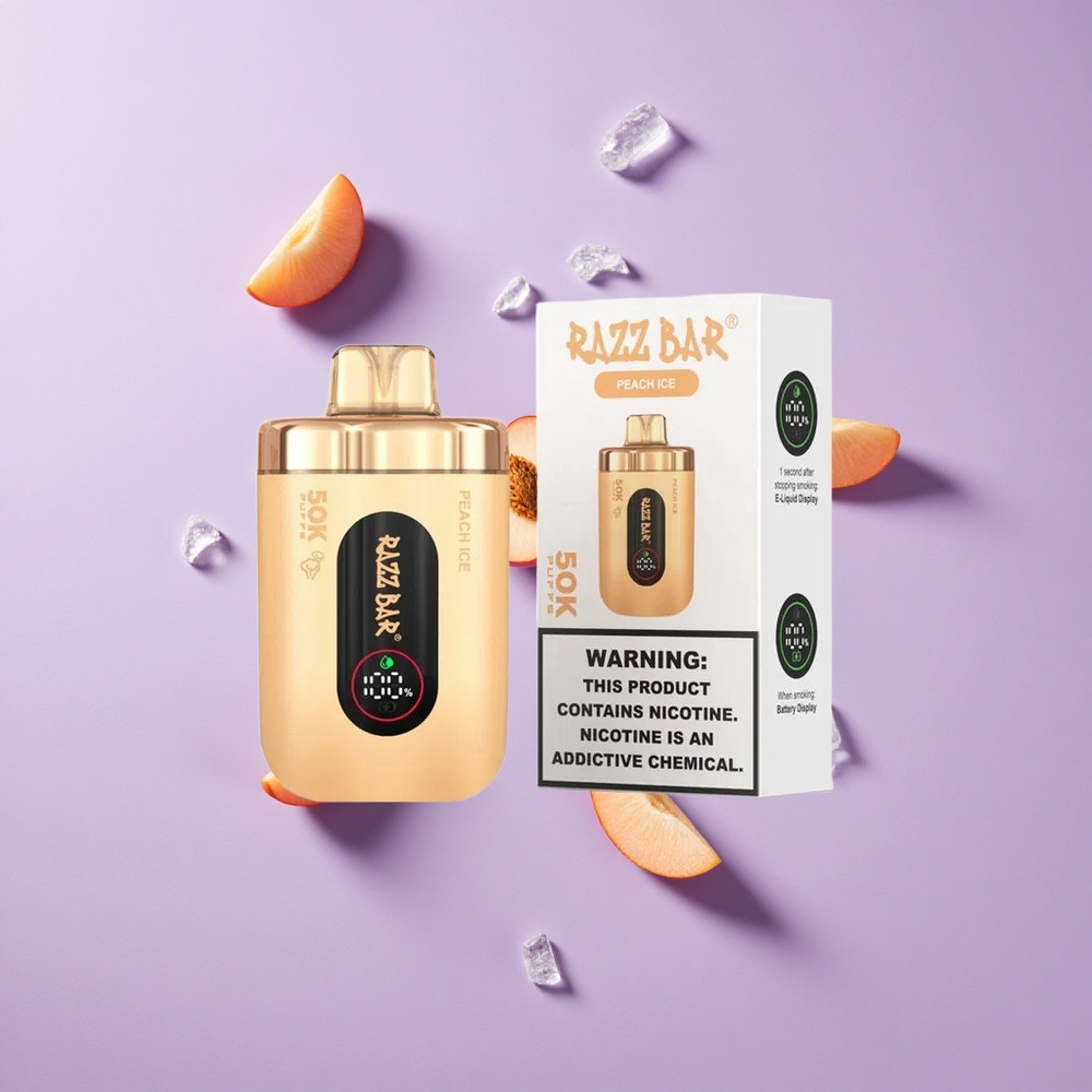 Razz Bar 50000パフス ピーチアイス 1.0オームメッシュコイル vape wholesale Japan