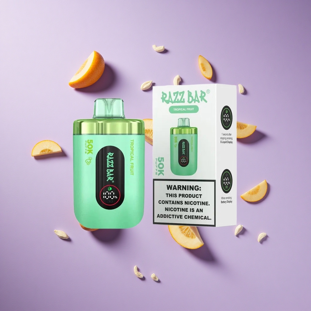 Razz Bar 50000プッフス トロピカルフルーツ 650マハバッテリー vape wholesale Japan