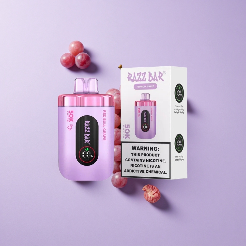 Razz Bar 50000パフス レッドブルグレープ リチャージ可能 vape wholesale Japan