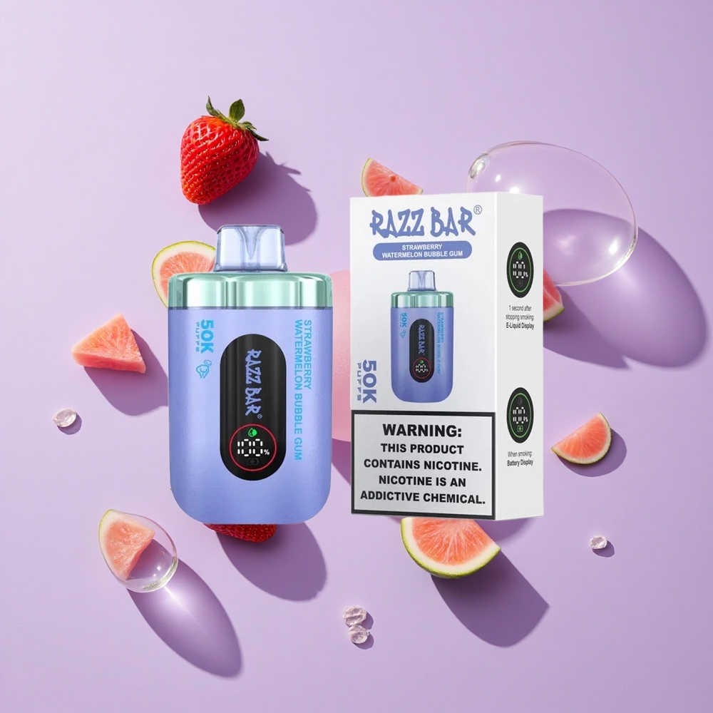 Razz Bar 50K パフス いちごスイカバブルガム タイプC充電式 vape wholesale Japan