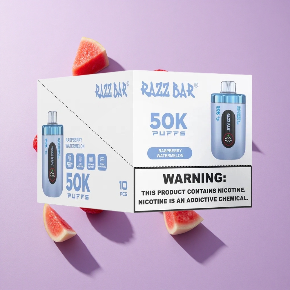 Razz Bar 50K パフス ラズベリーウォーターメロン Type-C充電式 vape wholesale Japan