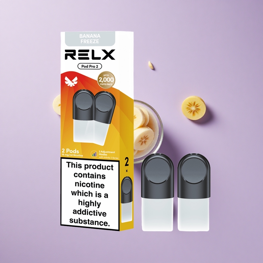 RELX Pod Pro 2 600パフス デザートバナナフリーズ 1.8％ニコチン濃度 vape wholesale Japan