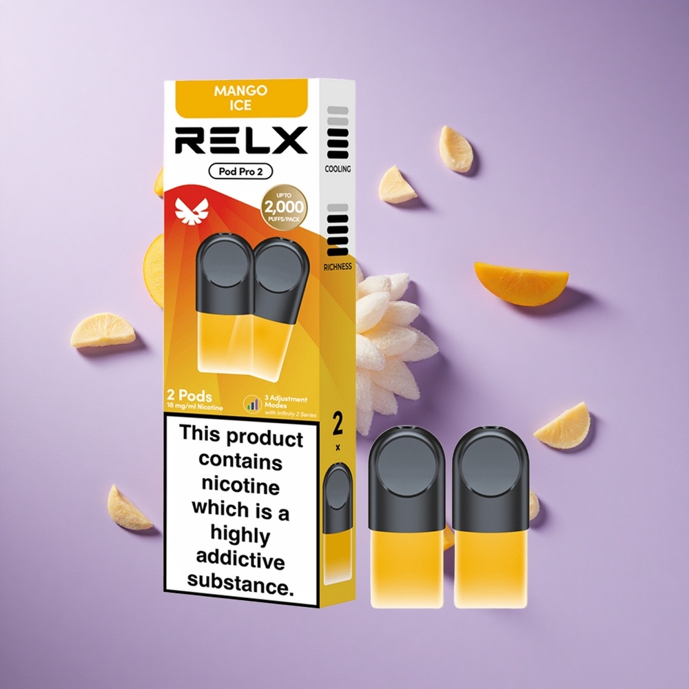 RELX Pod Pro 2 600パフス マンゴーアイス 1.8%ニコチン vape wholesale Japan