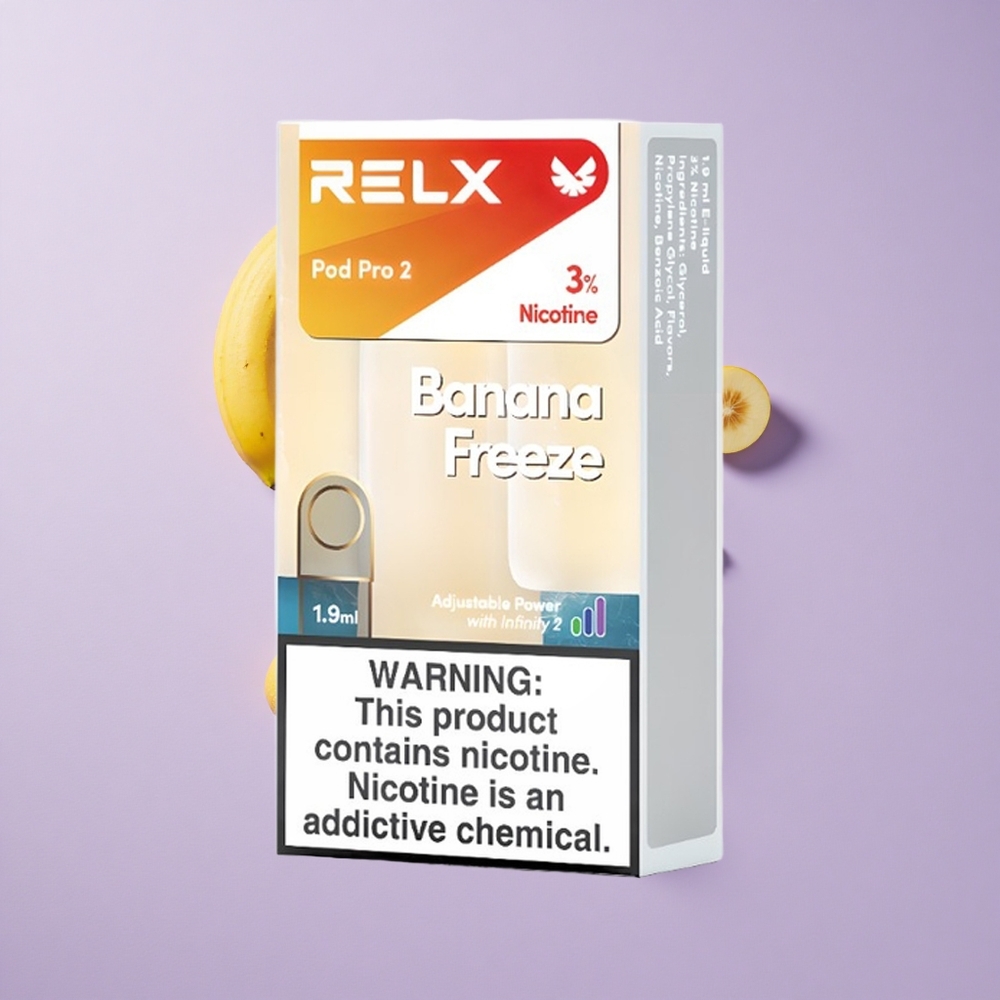 RELX Pod Pro 2 600パフス バナナフリーズ 1.9ml 3% vape wholesale Japan
