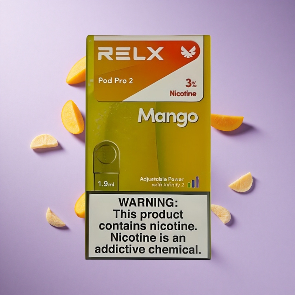 RELX Pod Pro 2 600パフス マンゴーアイス 1.9ml 3電圧調整 vape wholesale Japan