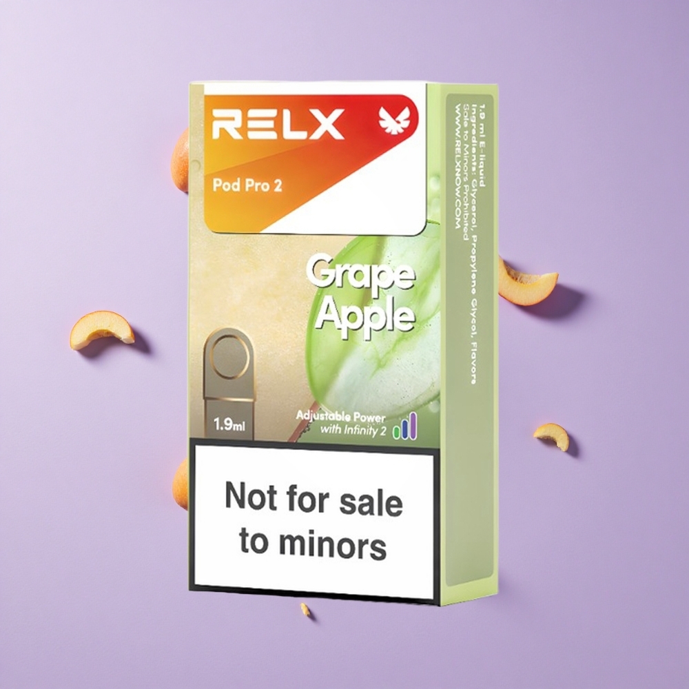 RELX Pod Pro 2 600パフス グレープアップル 3電圧調整 vape wholesale Japan